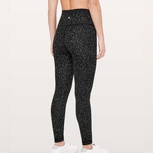 Lululemon Wunder Under High-Rise 7/8 Leggings Jacquard Black White Size 4 Women